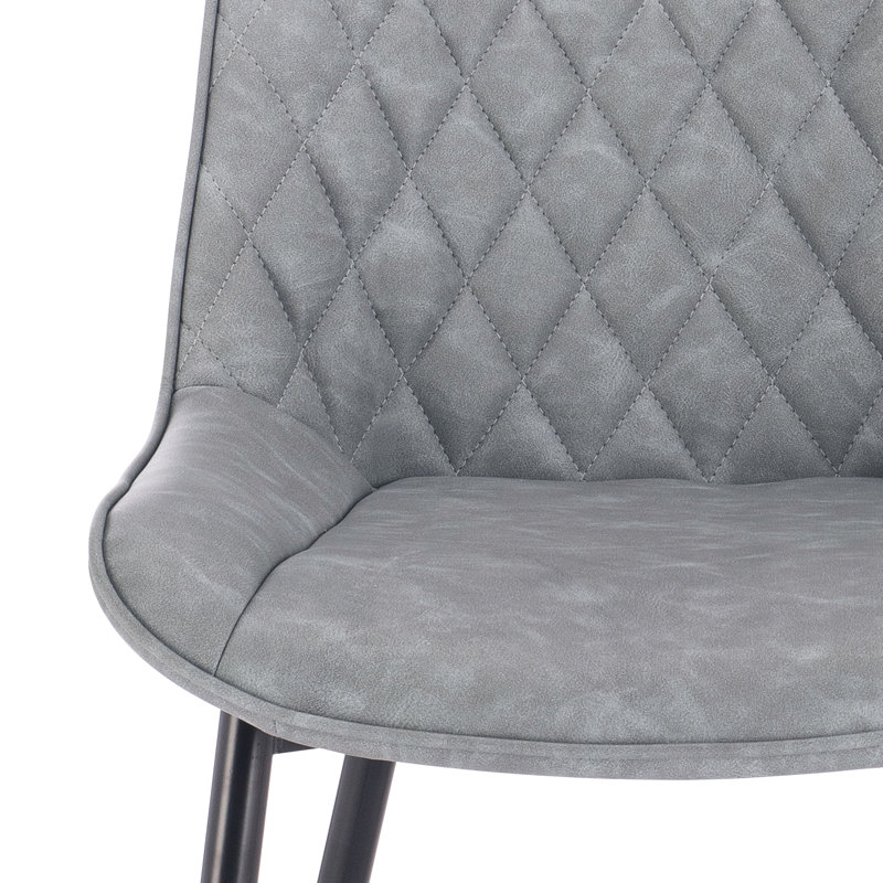 Alhambra 46.5cm H Upholstered Side Chair, Grey, 4