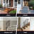 Wrought Iron Handrail For Outdoor Steps, Adjustable Height Rail Fits 2 To 3 Steps, Matte Black Powder Coated Stair Railing For Porch Entryway