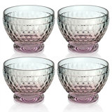 Villeroy & Boch Boston Pearl Collection Dessert Bowl, Set of 4, Made in Germany, Multicolored Shimmering, Dishwasher-safe, Bowl for Desserts & Snacks, Colored Crystal Glass, 8.5 oz Capacity
