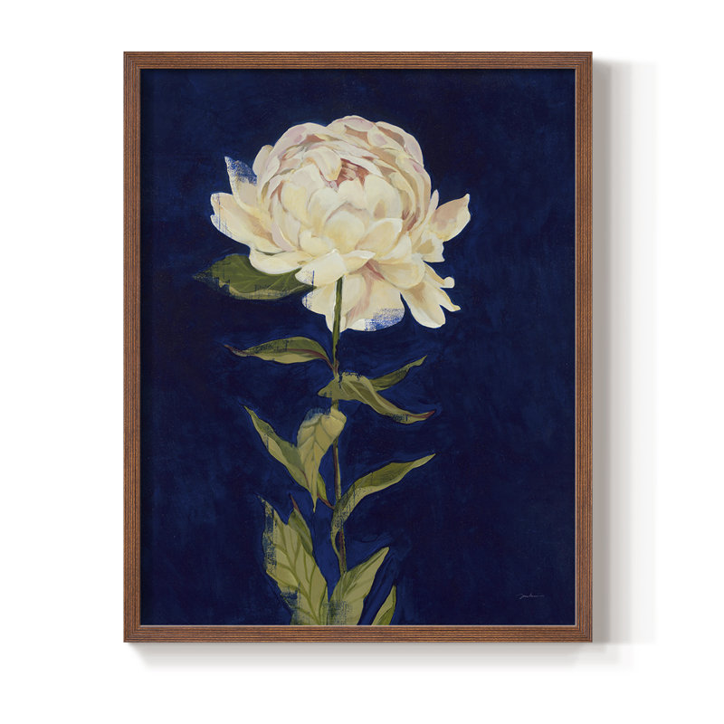 Impression encadrée «PRETTY AS A PEONY I» - bois massif, Brun, H 10 po x l 8 po