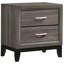 Table de chevet 2 tiroirs Grey Oak