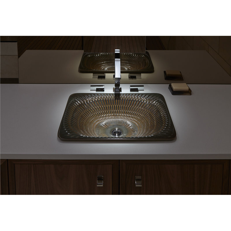 Kohler Derring® Carillon Artist Editions Rectangle Wading Pool Bathroom Sink, Translucent White