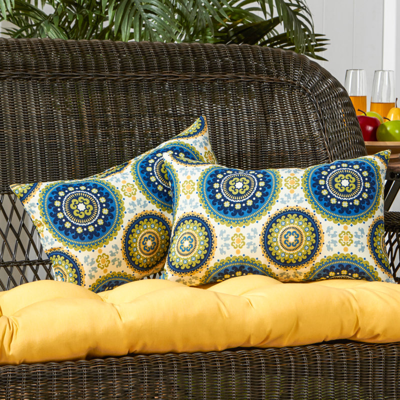 Henrich Indoor/Outdoor Striped Lumbar Pillow, Summer