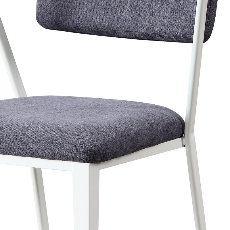 Chaise de bureau grise et blanche à dossier ouvert pour un espace de travail élégant, L 24,5 po x l 22,5 po x H 33,5 po