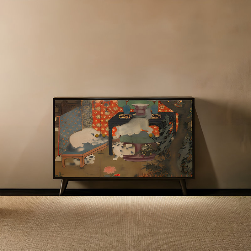 Armoire décorative multifonctionnelle Aesthétique, Noir