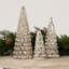 3 Piece Embossed Mercury Glass Tree Set