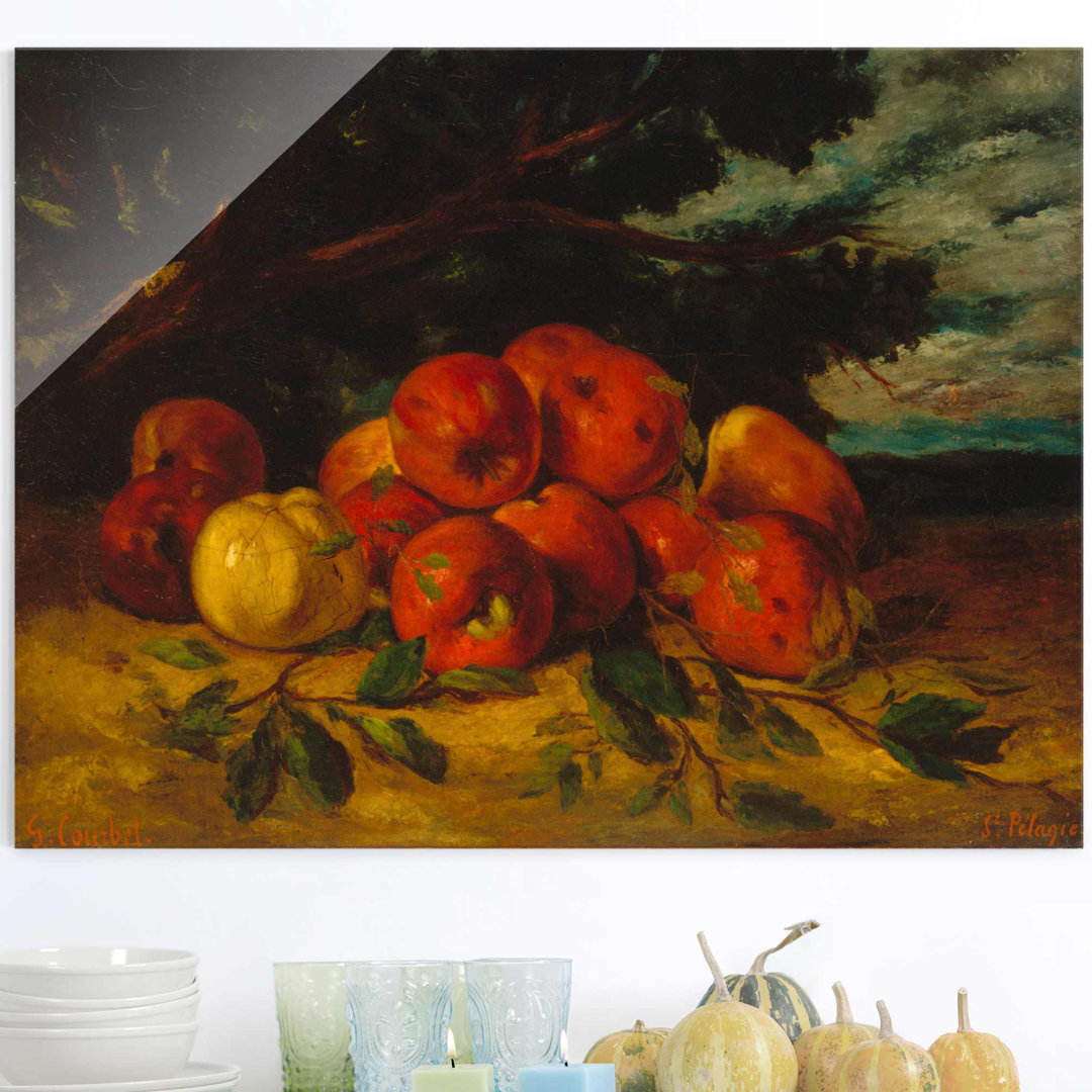 Glasbild Apple Still Life von Gustave Courbet