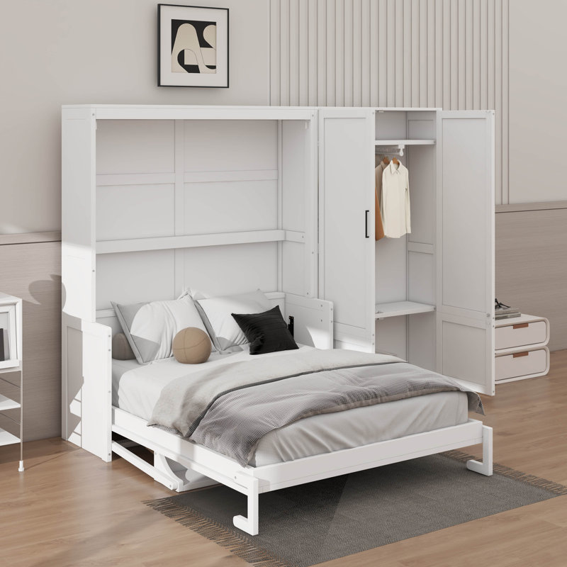 Grand lit escamotable avec placard