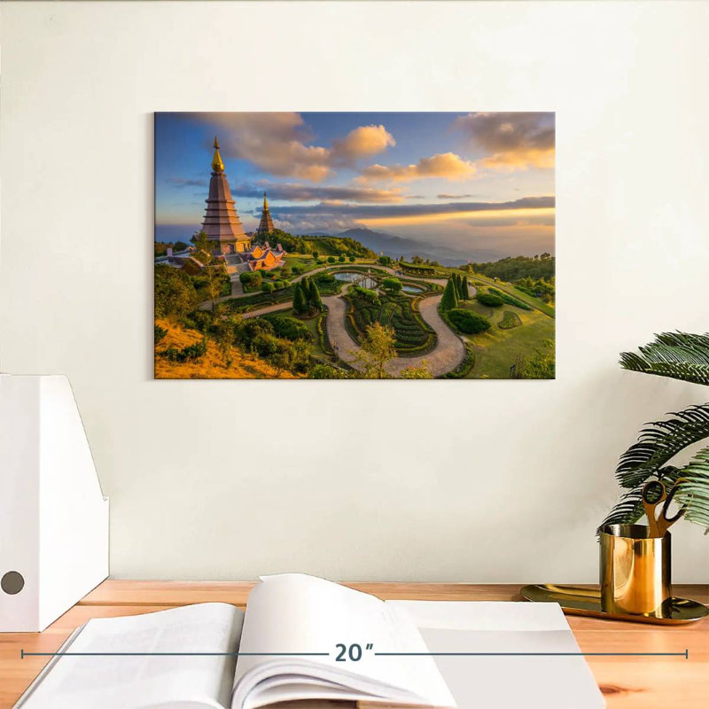 Ravi Pagodas On Doi Inthanon, 8" H x 12" W