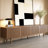 86.6 Inch Modern Wood Tv Stand For 90 Inch Tv Slatted Media Console Entertainment Center With 4 Doors Walnut
