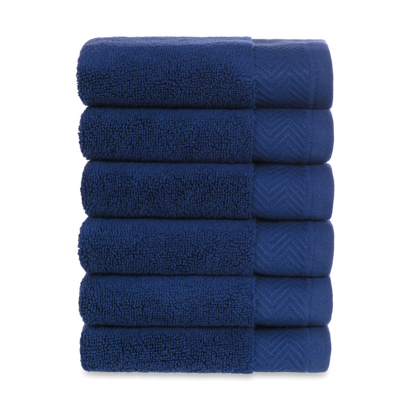 Essuie-mains en coton massif ultra absorbant 6 pièces ben sherman, Bleu marine