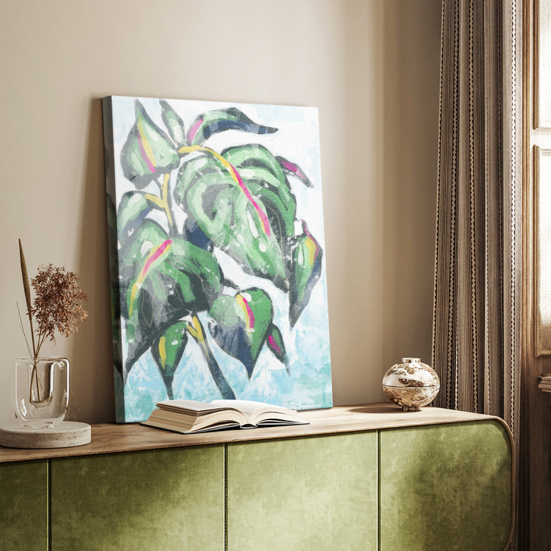 «Candy Palm Fresco I» sur mesure, galerie Cavas, H 12 po x l 8 po