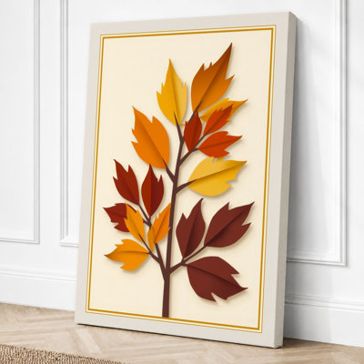 Autumn Branch Botanical - Wrapped Canvas