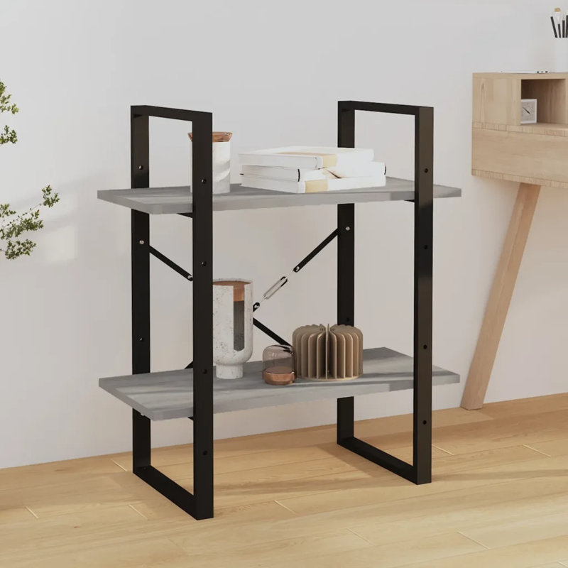 Keesler 70cm H Standard Bookcase, Grey, 70cm H x 60cm W x 30cm D