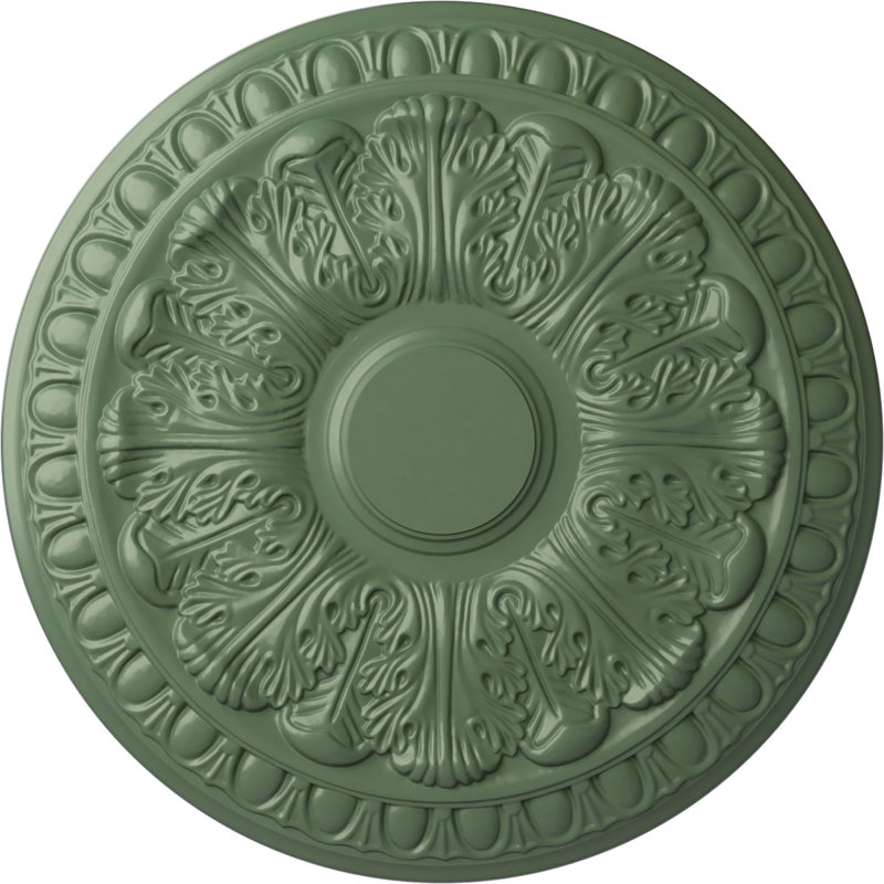 Médaillon de plafond Endurathane Colton, P 15 3/4 po x P 1 1/2 po (convient aux auvents jusqu'à 4 3/4 po), fini vert athénien peint à la main