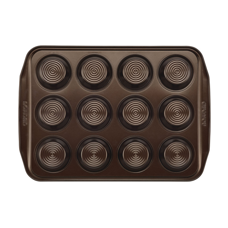 Circulon Bakeware Nonstick Muffin / Cupcake Pan, 1.5" H x 10.5" W x 15.5" D, Chocolate