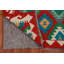 Tapis de couloir oriental géométrique en laine Kilim 3 x 13
