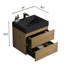 Pièce de décoration de salle de bain en chêne naturel - meuble-lavabo 24 po avec lavabo, grand espace de rangement intérieur, grande capacité de rangement de style contemporain