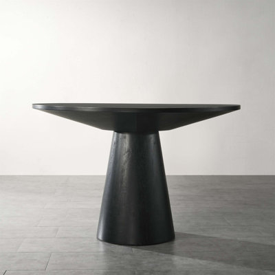 Table de salle à manger contemporaine Roundhill Furniture Rocco de 48 pouces avec pied central, élégante et durable pour les espaces repas modernes (table seulement)