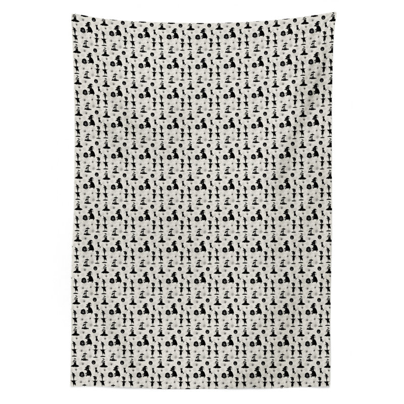 Geometric Halloween Tablecloth, 70" x 52"