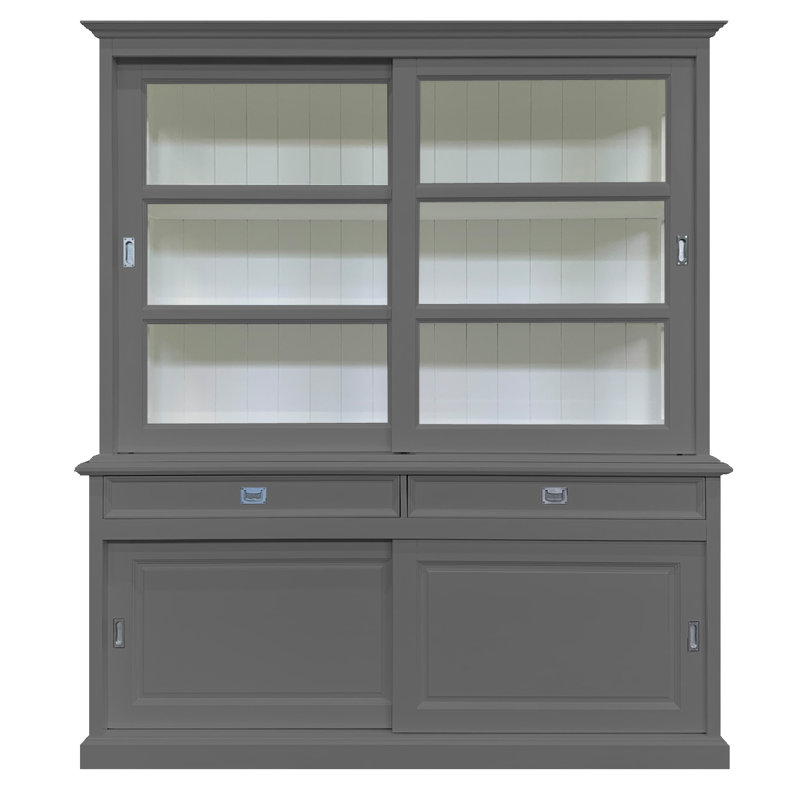 Tatum Display Cabinet, Mouse Grey