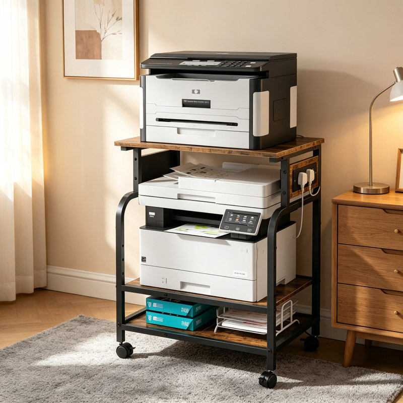 63.5cm H x 55.8cm W Printer Stand