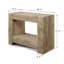 40 Inches Long Gradnd Framed Console Table with Shelf Rustic Natural