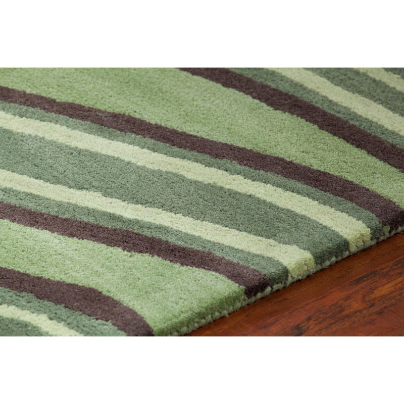 Très grand tapis botanique en laine touffeté à la main bleu, ivoire et brun Cianie, Bleu, brun et ivoire