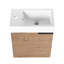 Meuble-lavabo mural 18 po avec lavabo en résine blanche et porte d'armoire à fermeture en douceur 18 po