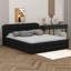 Très grand lit plateforme tapissier, aucun sommier requis, assemblage facile-805223411
