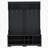 Modern Hallway Hall Tree with Metal Hooks and Storage Space, Multi-Functional Entryway Coat Rack with Shoe Cubbies, Black-1095024341