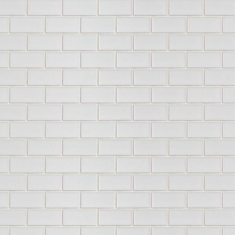 Carreau de mosaïque en porcelaine mat à joint brique 11,82 po x 11,82 po Porcetile