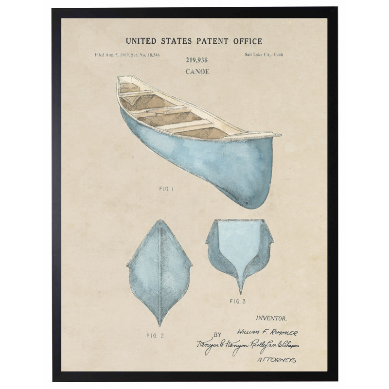Canoe Patent 2 in Black Frame