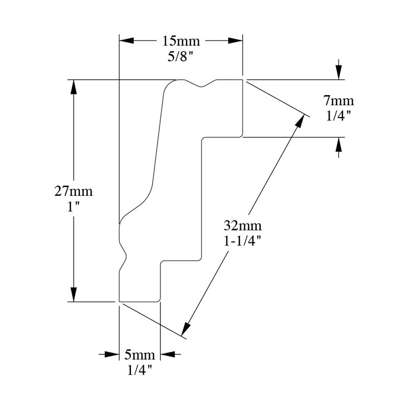 Durofoam, Primed White 1 1/16" H x 78" W x 1 1/16" D Crown