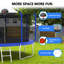 Trampoline 12FT avec panier de basketball, trampoline d'extérieur renforcé de type ASTM avec filet d'enclos