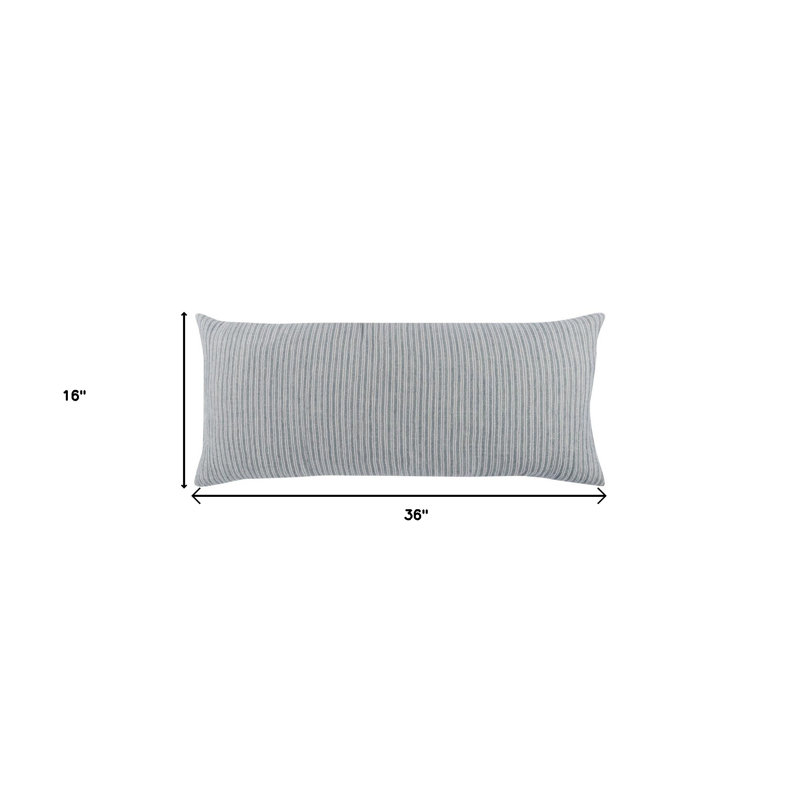 Camille Rectangular Throw Pilow, Ash Blue