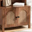 Portemanteau 70 po en bois de noyer arqué avec banc et porte-chaussures