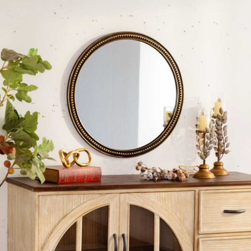 Miroir mural rond rond pour salon, chambre à coucher