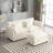 76.77" Chenille Loveseat With Ottoman-710105633