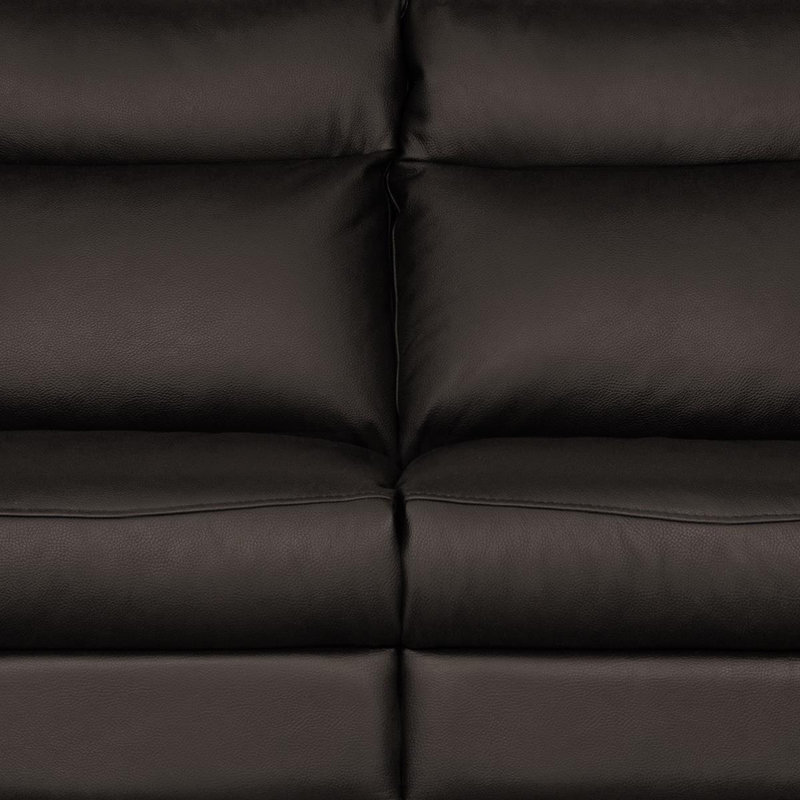 Edelweiss 2 Seater Genuine Leather Sofa, Dark Brown