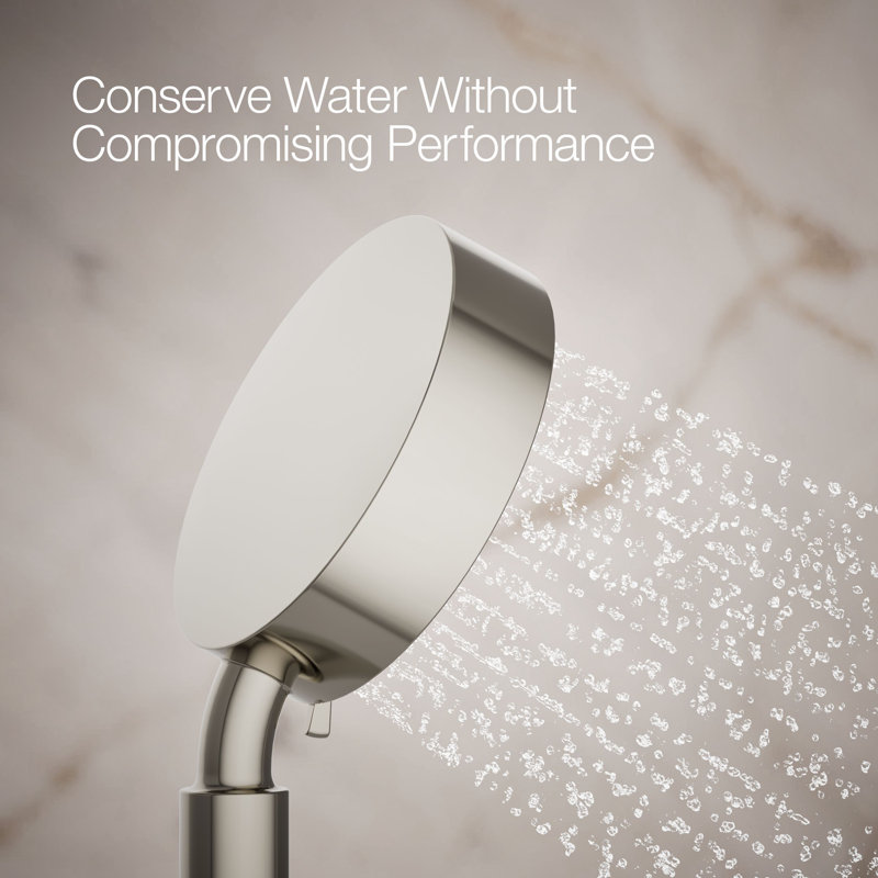 Kohler Purist Component Tempered Massage Handheld Shower Head with MasterClean Spray Nozzle, Vibrant Polished Nickel