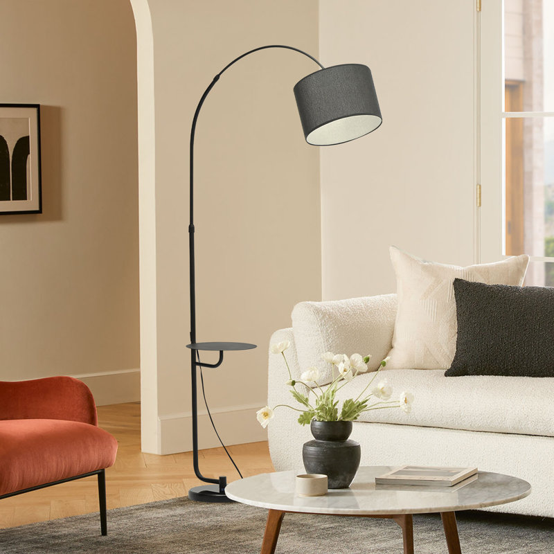Kellswater 180cm Black Arched Floor Lamp