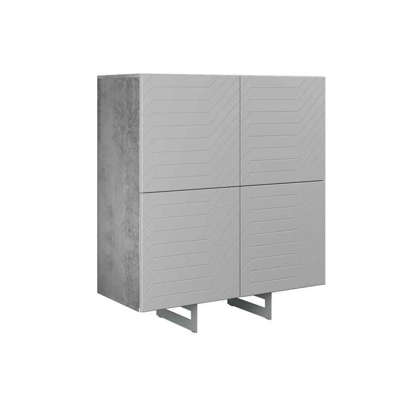 Banjarmasin 110cm Sideboard, Concrete/Grey