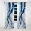 Bleu et gris Elixir I - Rideau abstrait occultant moderne - 1 panneau-107809337