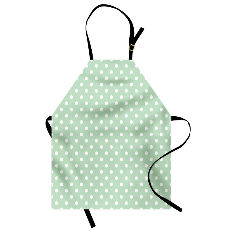 Tablier de préparation et saveur menthe unisexe, classique rétro frais, taille adulte, vert menthe et blanc