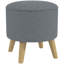 Tabouret rond avec repose-pieds HOMcom-1568792880