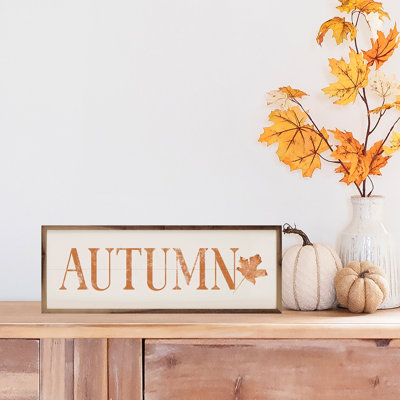 Autumn Orange Leaf White
