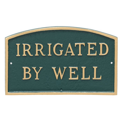 Irrigated by Well Statement Plaque