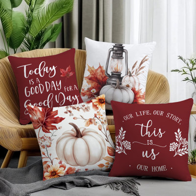 4 housses de coussin décoratives 4 pièces