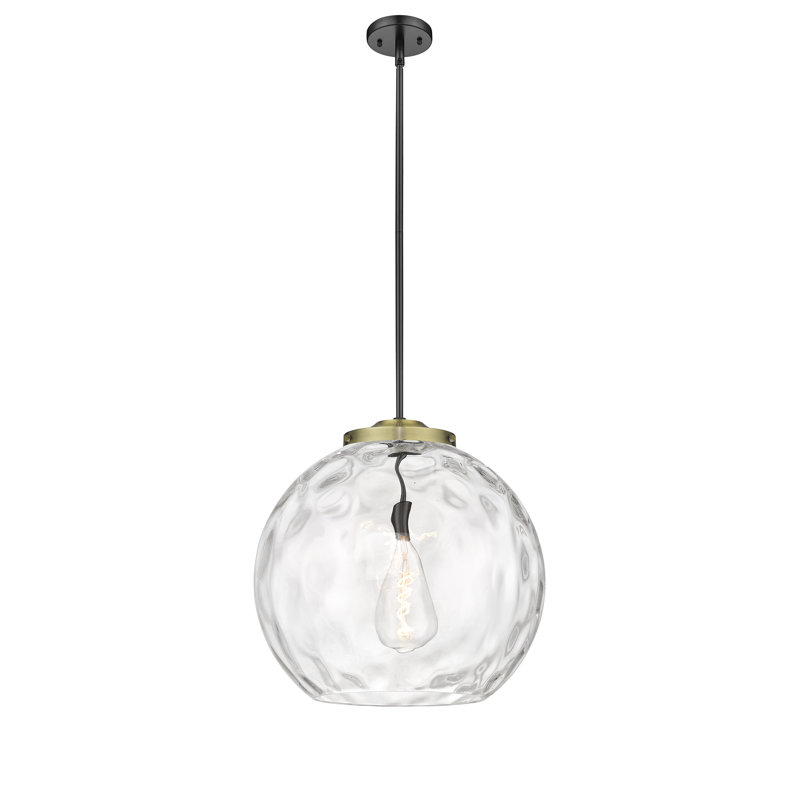 Luminaire suspendu simple à 1 lumière 1 lumière, Laiton antique noir